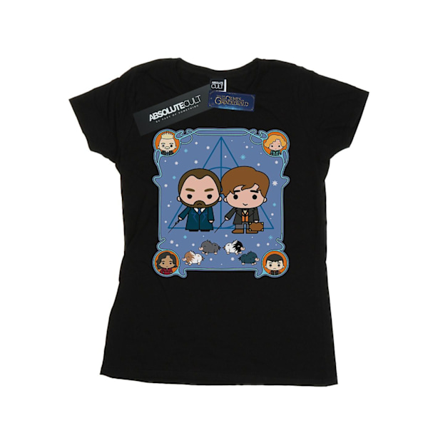 Fantastiska vidunder Kvinnor/Damer Chibi Newt Och Dumbledore Bomull Black S