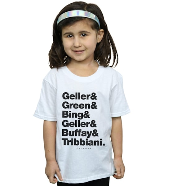 Friends T-shirt med flicknamn i text, bomull, 5-6 år, vit White 5-6 Years