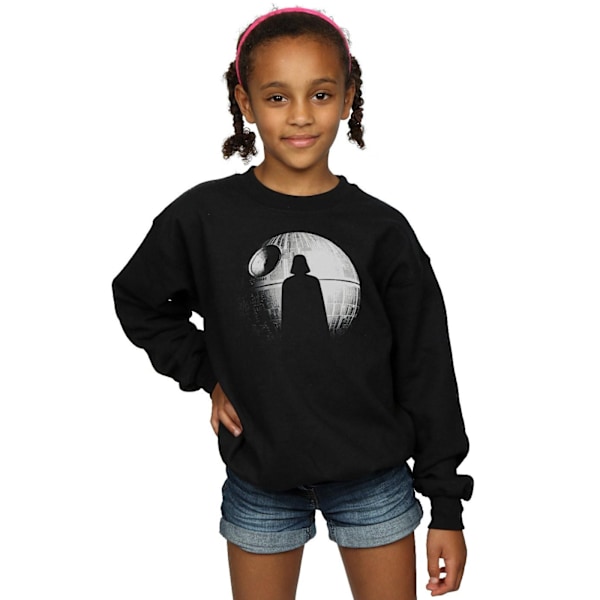 Star Wars Girls Rogue One Death Star Jyn Silhouette Sweatshirt Black 5-6 Years