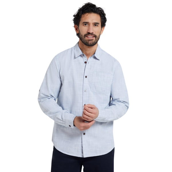 Mountain Warehouse Coconut Textured Långärmad skjorta för män M B Blue M