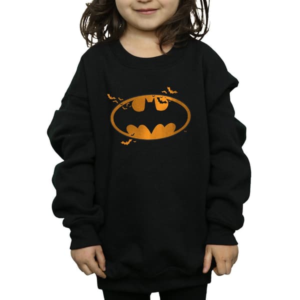 DC Comics Flickor Batman Halloween Logotyp Tröja 5-6 År Svart Black 5-6 Years