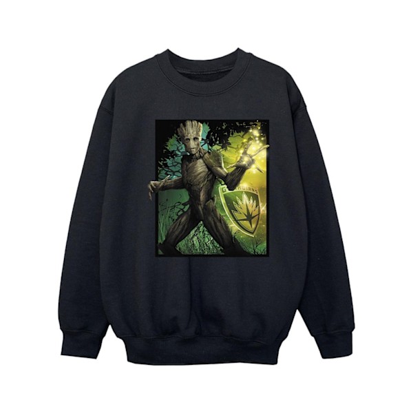 Marvel Girls Guardians Of The Galaxy Groot Forest Energy Sweatshirt Black 3-4 Years