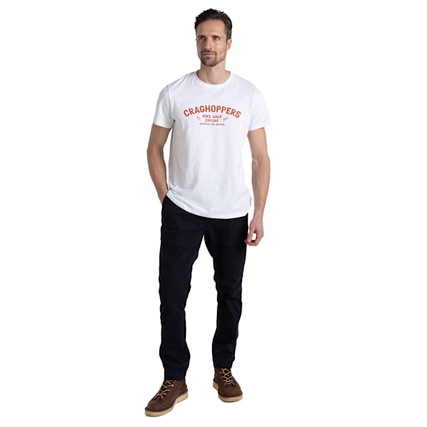 Craghoppers Lucent Kortärmad T-shirt för Män, Oavsett Väder Optic White M