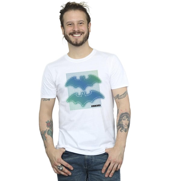 DC Comics Herr Batman Grid Gradient T-Shirt M Vit White M
