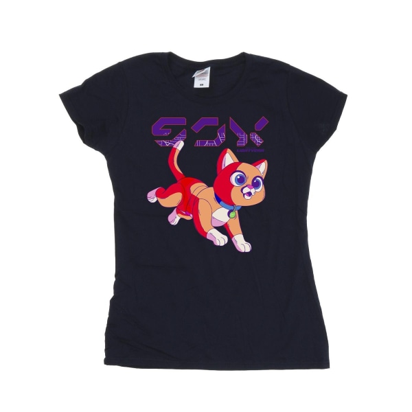 Disney Lightyear Sox för damer/damer, digital söt T-shirt i bomull Navy Blue M