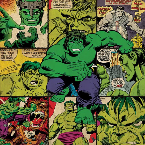 Hulk Squares Print 40cm x 40cm Grön Green 40cm x 40cm