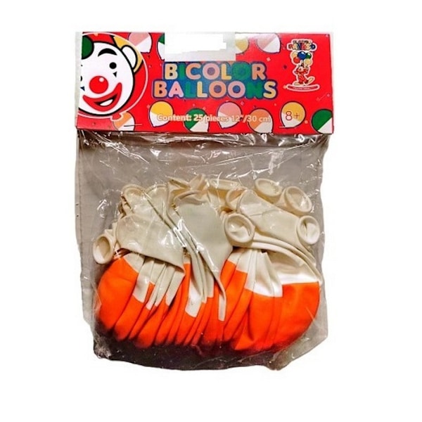 Globos Latex Ballonger (Förpackning om 25) En Storlek Orange/Vit Orange/White One Size