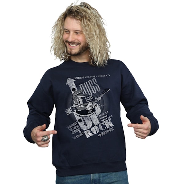 Looney Tunes Herr Bugs Bunny What´s Up Rock Sweatshirt L Marinblå B Navy Blue L