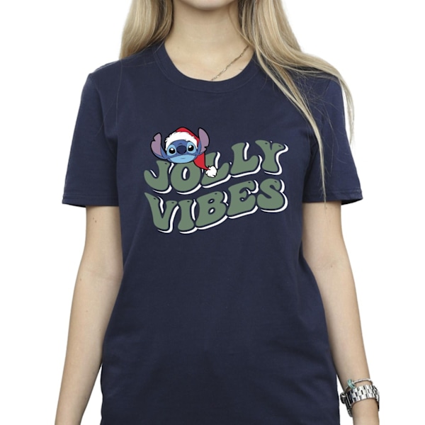 Disney Dam/Kvinnor Lilo & Stitch Jolly Chilling Vibes Bomull Navy Blue S