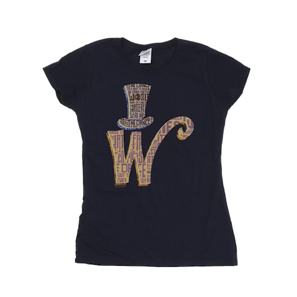 Willy Wonka Dam/Dam W Logotyp Mössa Bomull T-shirt S Marinblå Navy Blue S