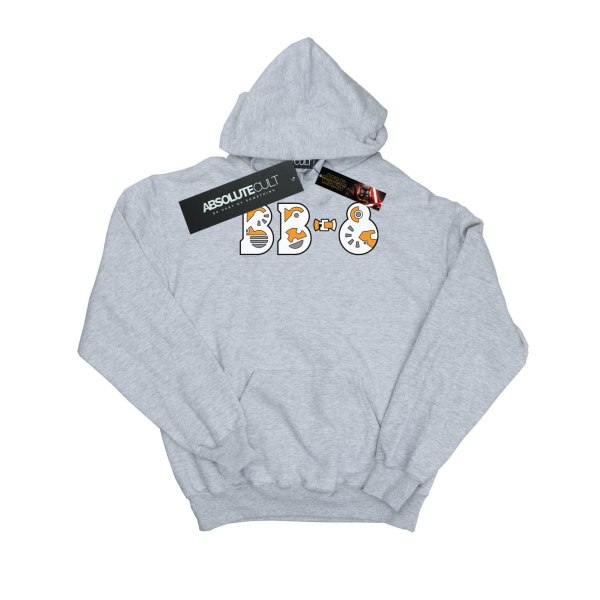Star Wars Boys The Rise Of Skywalker BB-8 Text Logo Hoodie 7-8 Sports Grey 7-8 Years