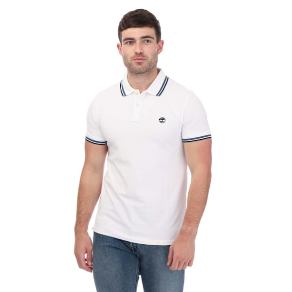 Timberland Unisex Vuxen Tipped Kortärmad Pikétröja S Vit White S