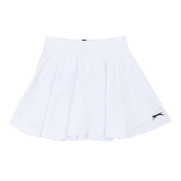 Slazenger Flickkjol med logotyp, utsvängd, 11-12 år, vit White 11-12 Years