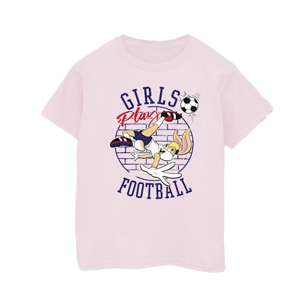 Looney Tunes Dam/Damer Lola Bunny Flickor Spelar Fotboll Bomull Boyfriend T-Shirt Baby Pink XL
