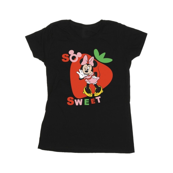 Disney Dam/Dam Minnie Mouse So Sweet Strawberry Cotton T- Black S