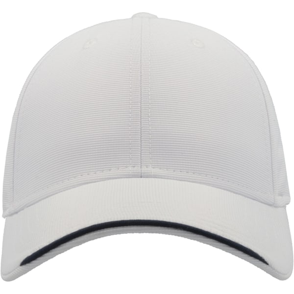 Atlantis Estoril 6 Panel Jacquard Recycled Baseball Cap One Size White One Size