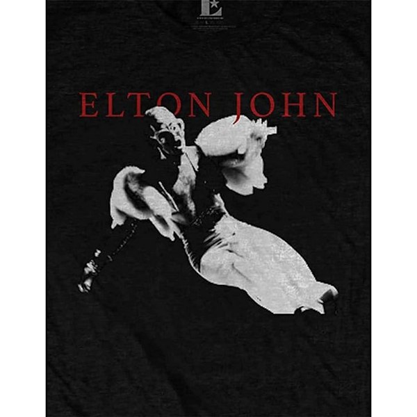 Elton John Unisex Adult Homage 1 Bomull T-shirt L Svart Black L