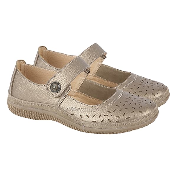 Boulevard Dam/Dam Wide Fitting Touch Fastening Perforated Bronze 9 UK