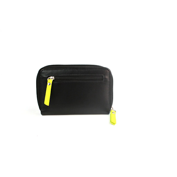 Eastern Counties Leather Athena Läderplånbok One Size Svart/Lime Black/Lime One Size