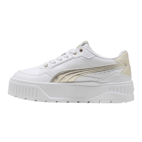 Puma Dam Karmen II Läder Platåskor 8 UK Vit White/Gold 8 UK