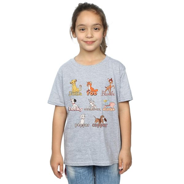 Disney Girls Little Friends Animals Bomull T-shirt 12-13 år Sports Grey 12-13 Years