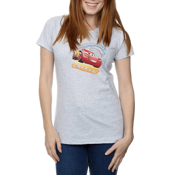 Cars Dam/Damer Blixten McQueen Bomull T-shirt S Sports Grå Sports Grey S
