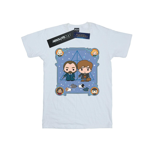 Fantastiska vidunder Kvinnor/Damer Chibi Newt Och Dumbledore Bomull White L