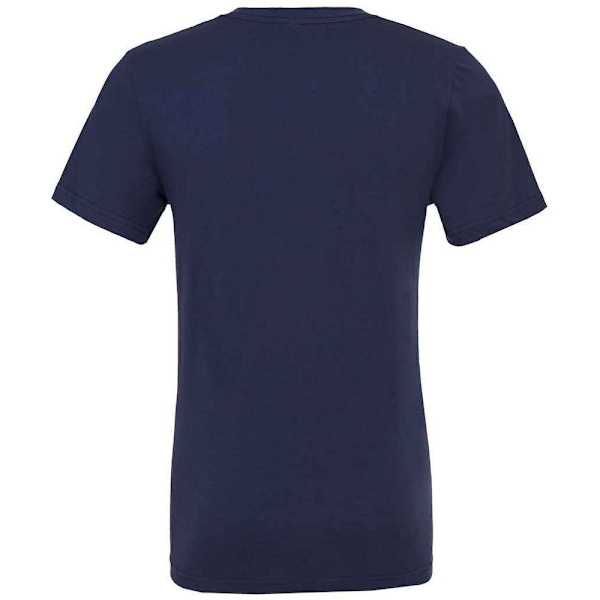 Bella + Canvas Unisex V-ringad T-shirt i marinblå, storlek L Navy L