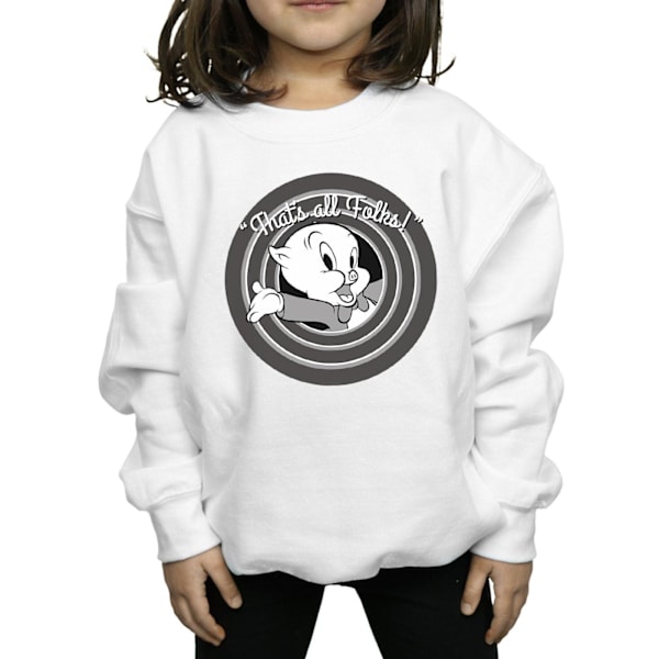 Looney Tunes Flickor Porky Pig That´s All Folks Sweatshirt 5-6 År White 5-6 Years