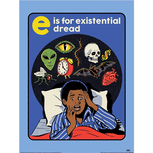 Steven Rhodes Existential Dread Print 40cm x 0.12cm x 30cm Multi Multicoloured 40cm x 0.12cm x 30cm