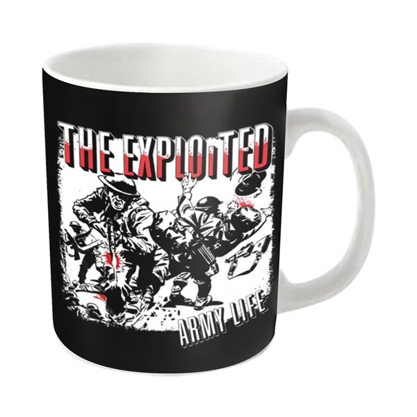 The Exploited Army Life Mug En Storlek Svart/Vit Black/White One Size