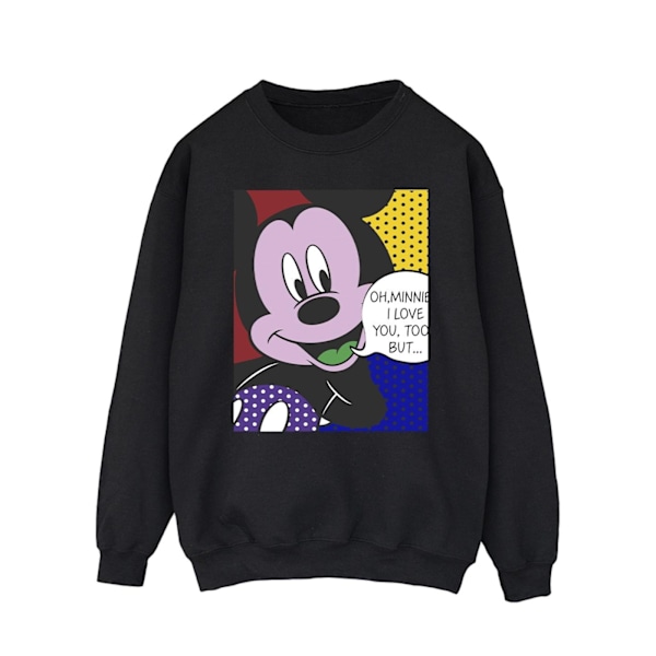 Disney Herr Mickey Mouse Oh Minnie Pop Art Sweatshirt S Svart Black S