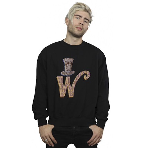 Willy Wonka Herr W Logo Hat Sweatshirt S Svart Black S