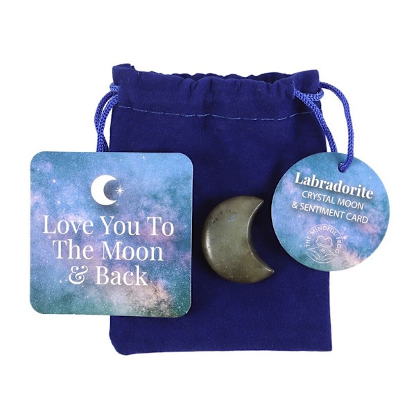 Something Different Love You To The Moon & Back Labradorite Dekorativ Kristall En Storlek Grå Grey One Size