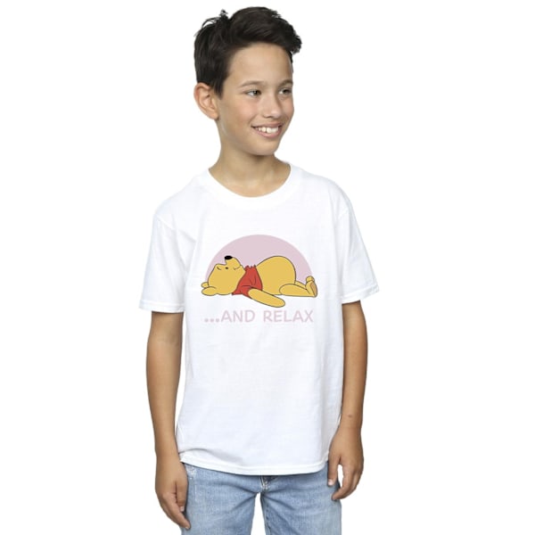Disney Winnie The Pooh Relax T-shirt för pojkar 9-11 år Vit White 9-11 Years