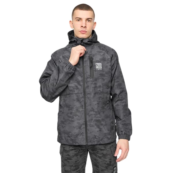 Crosshatch Janscore Herrjacka med Tryck L Grå Grey L