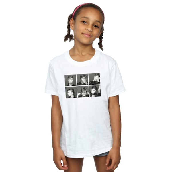 David Bowie Girls Fotocollage Bomull T-shirt 5-6 År Vit White 5-6 Years