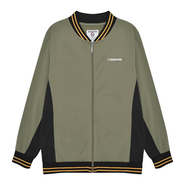 Lambretta Vintage Track Jacket för män XXL Khakigrön/Svart/Guld Khaki Green/Black/Gold XXL