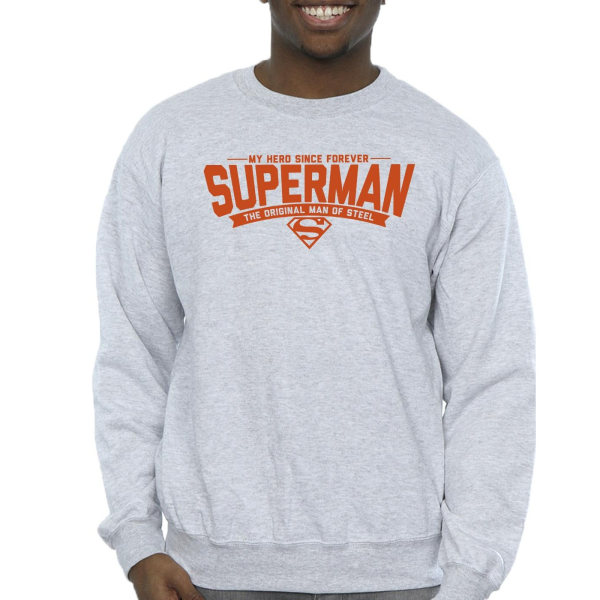 DC Comics Herr Superman Hero Dad Sweatshirt XXL Sports Grey Sports Grey XXL