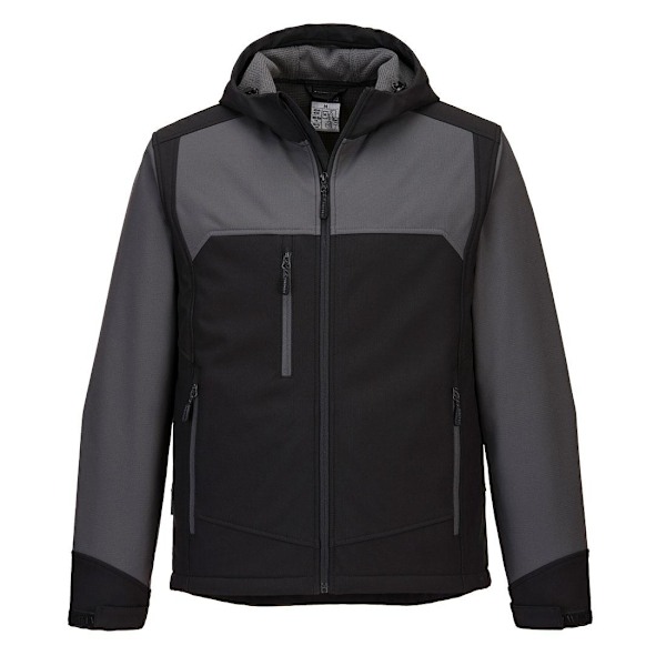 Portwest Herr KX3 Kontrast Huvtröja Softshell Jacka L Svart/Grå Black/Grey L
