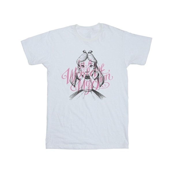 Disney Girls Alice In Wonderland In A World Of My Own Bomull T- White 3-4 Years