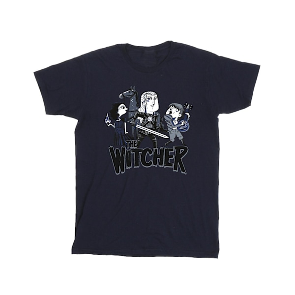 Netflix The Witcher Team illustrerad T-shirt M marinblå Navy Blue M