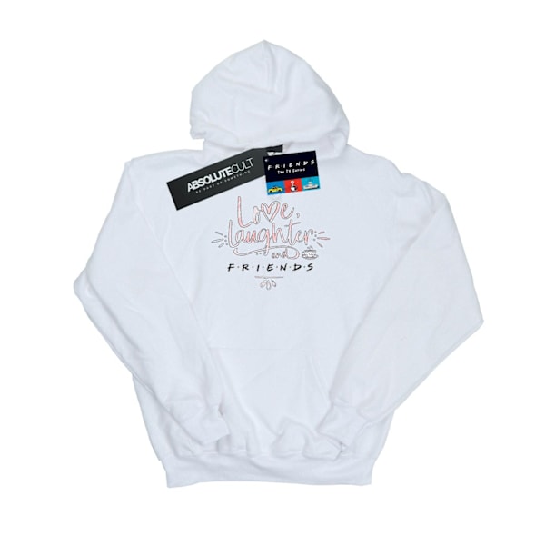 Friends Dam/Damer Kärlek Skratt Hoodie S Vit White S