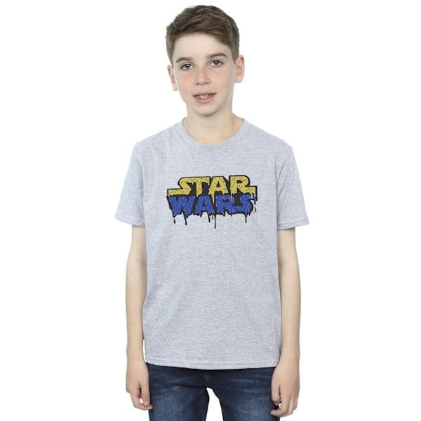 Star Wars Boys Logo Jelly T-shirt 5-6 år Sports Grey Sports Grey 5-6 Years