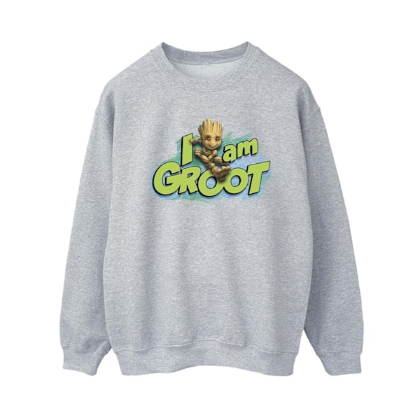 Marvel Dam/Kvinnor Guardians Of The Galaxy I Am Groot Hoppande Sports Grey S