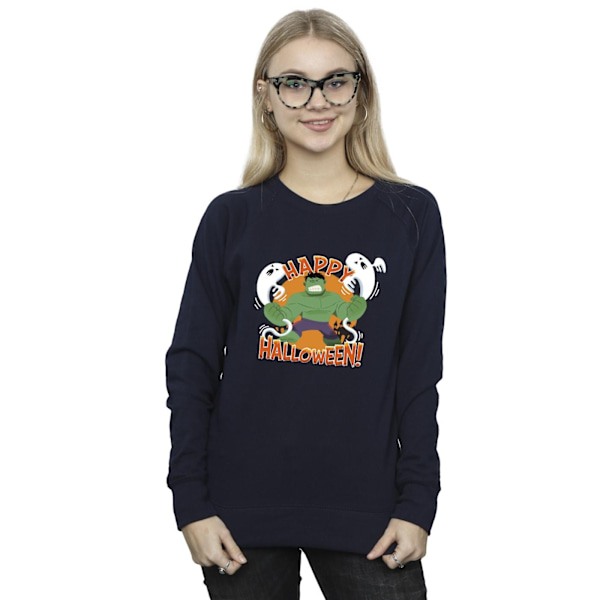 Marvel Dam/Kvinnor Hulk Happy Halloween Sweatshirt L Marinblå Navy Blue L