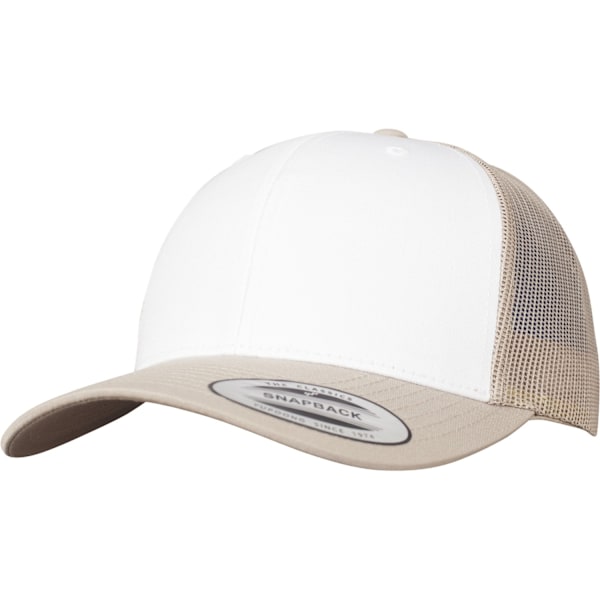 Flexfit By Yupoong Retro Trucker Färgad Front Cap En Storlek Kh Khaki/White/Khaki One Size