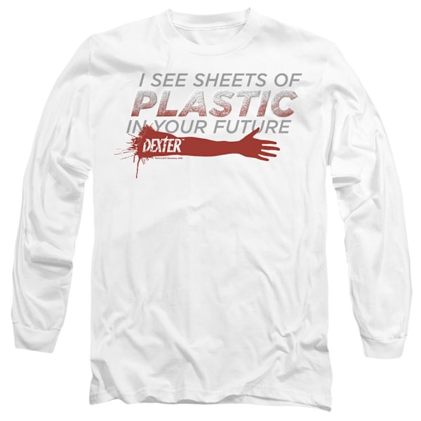 Dexter Unisex Vuxen Plast Förutsägelse T-Shirt M Vit White M