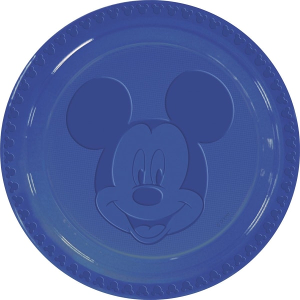Disney-präglade Musse Pigg-festtallrikar (paket med 6) One Size Blue One Size