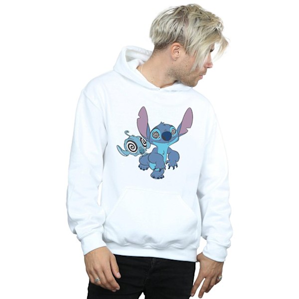 Disney Herr Lilo And Stitch Hypnotiserad Hoodie 3XL Vit White 3XL